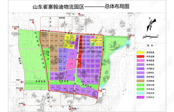 山东崔寨十五平方公里产业聚集物流园区规划项目